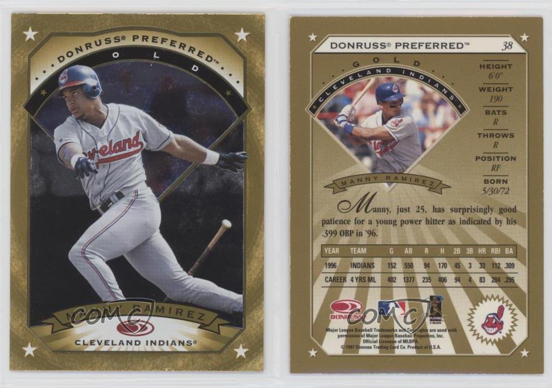 1997 Donruss Preferred Manny Ramirez Gold SP #38 - Cleveland Indians -  Baseball Card at 's Sports Collectibles Store