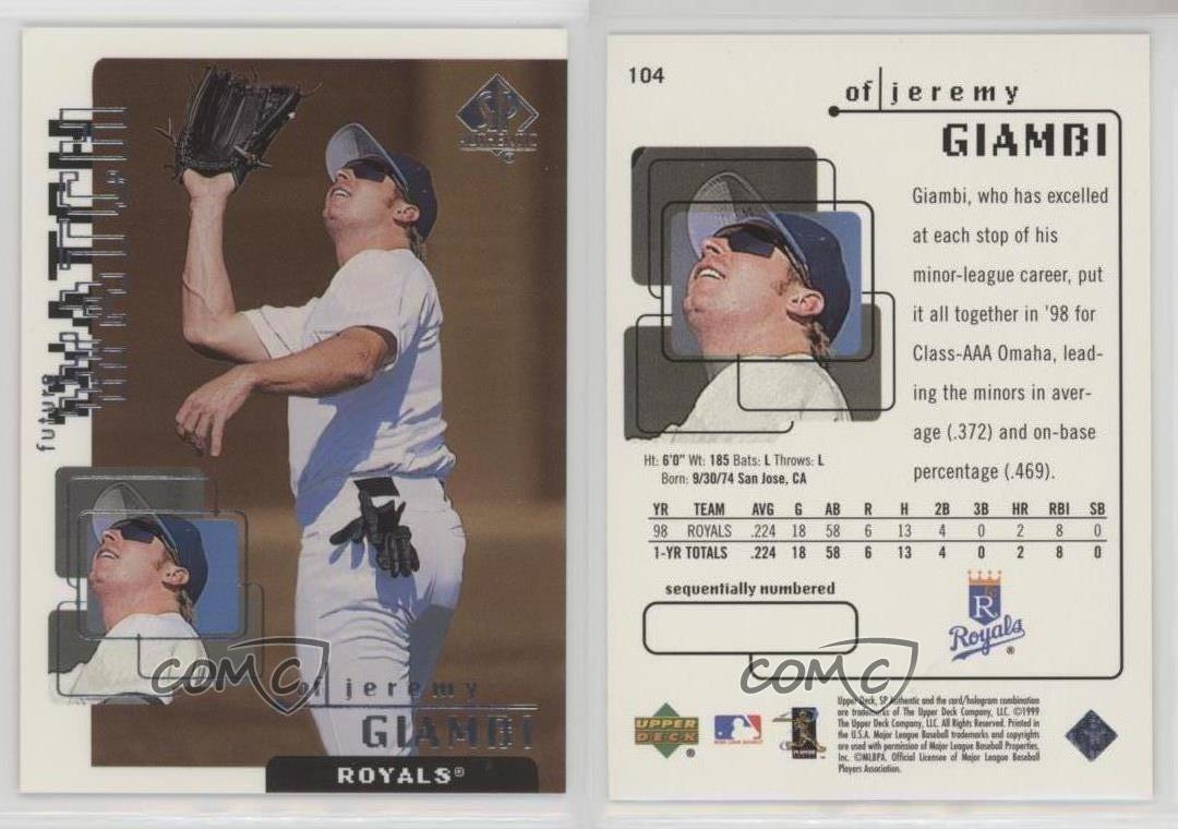 1999 SP Authentic Future Watch Missing Serial Number Jeremy Giambi #104 - Picture 3 of 3