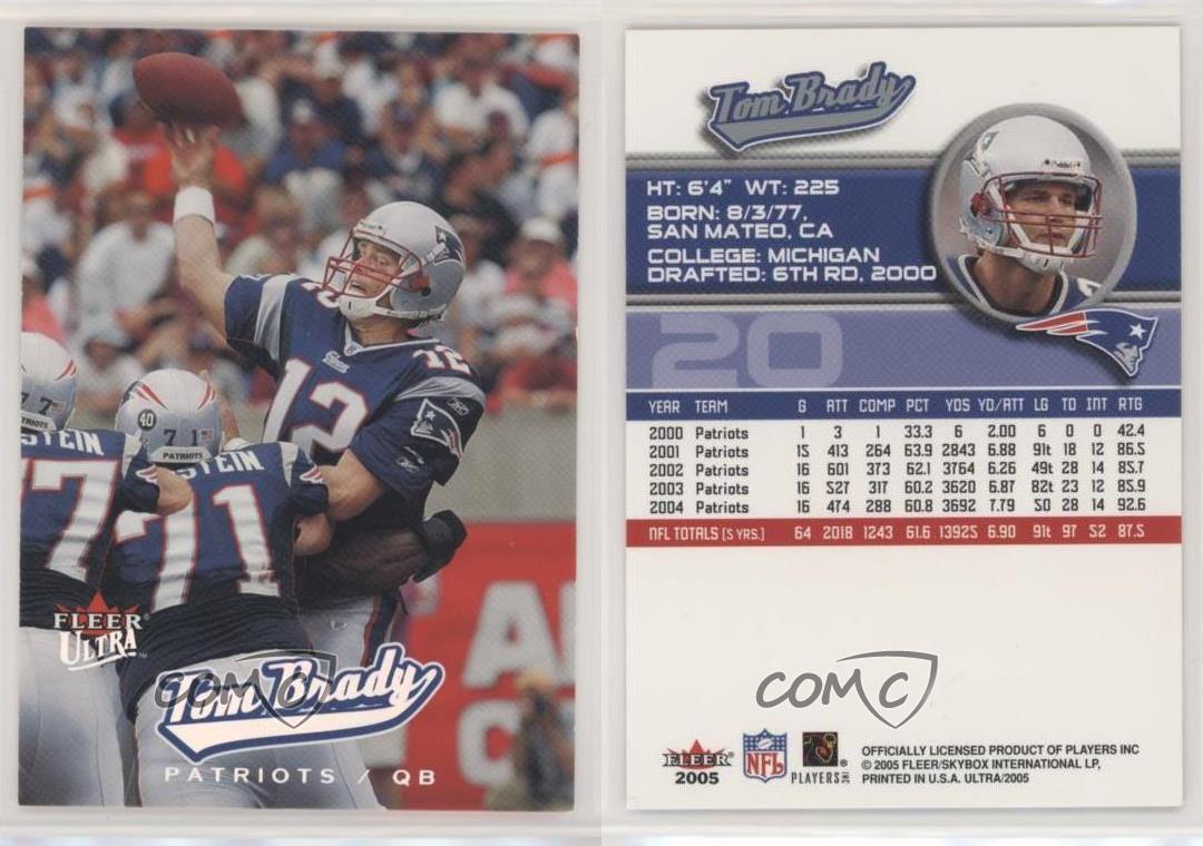 Tom Brady 2005 Fleer Ultra #20 Football Card – DJS Pokemon Cards