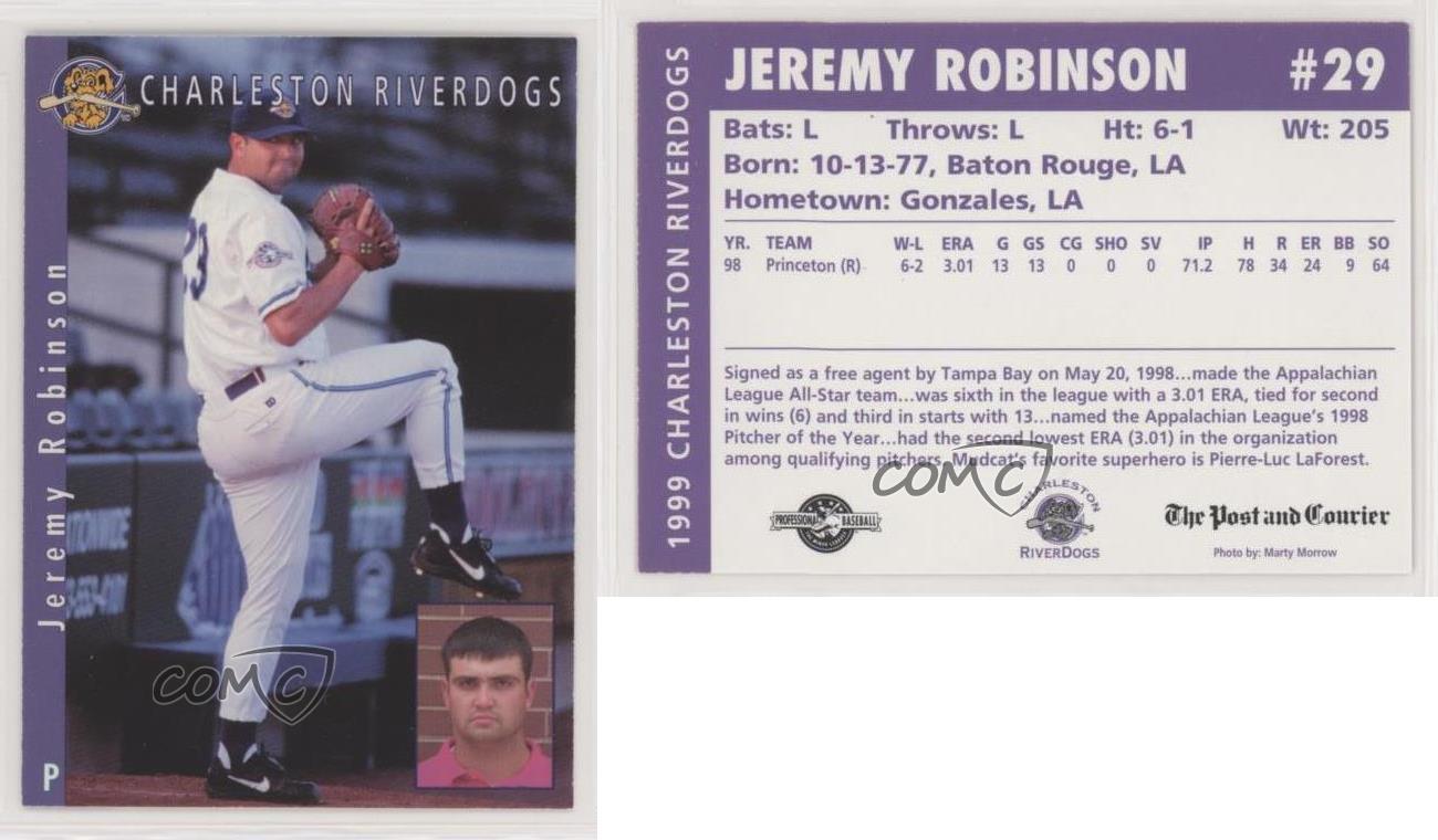Charleston RiverDogs Team Issue Jeremy Robinson 1999 - Imagen 3 de 4