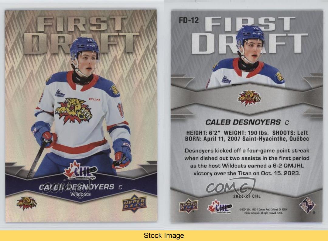2023-24 Upper Deck CHL First Draft Caleb Desnoyers #FD-12