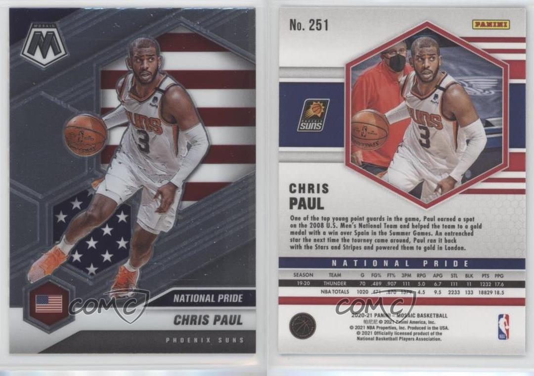 Mosaïque Panini 2020-21 Fierté Nationale remise Chris Paul #251