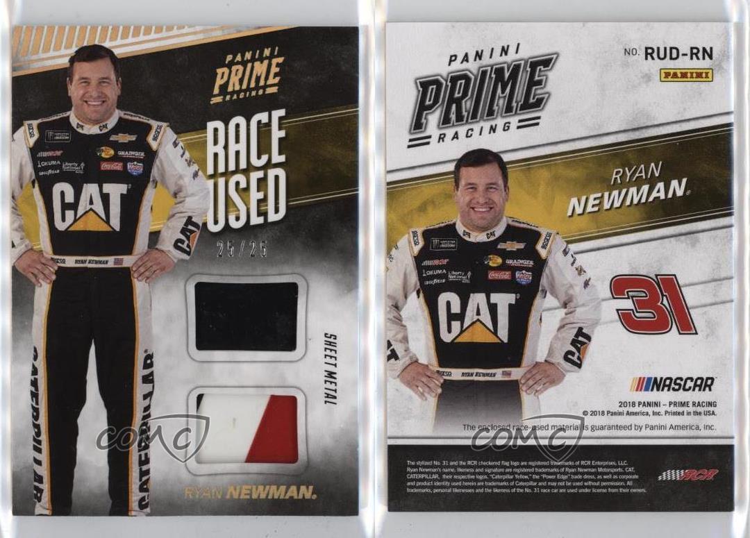 Panini Prime Racing Race 2018 Usato Doppio Lamiera Holo Gold /25 Ryan Newman - Foto 3 di 4