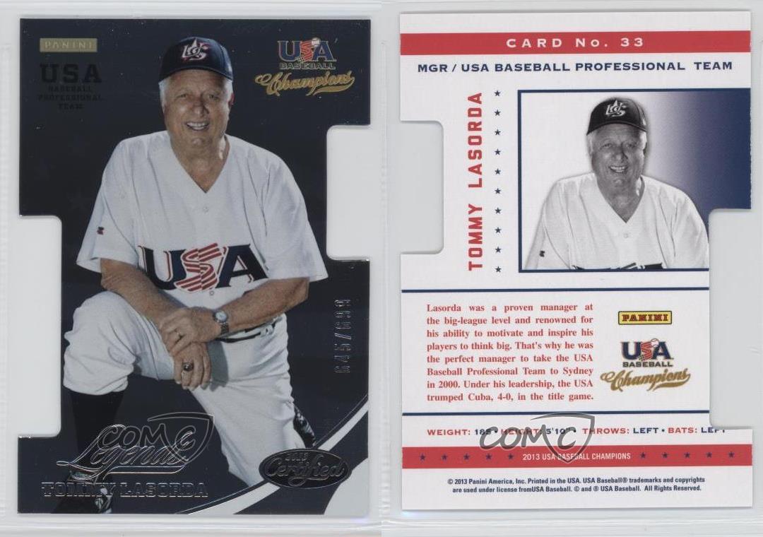 2013 USA Baseball Champions Certified Legends Die-Cut /699 Tommy