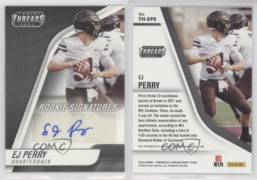 2022 Panini Chronicles Threads Draft Picks EJ Perry #TH-EPE RC