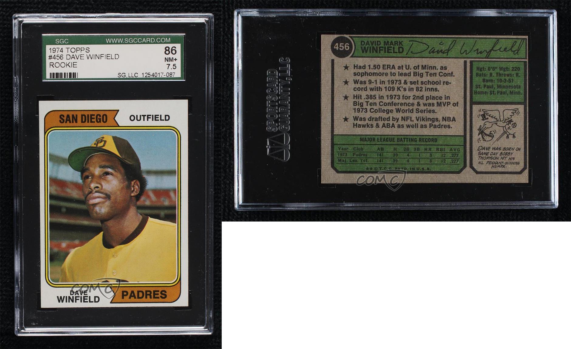 1974 Topps #456 Dave Winfield RC SGC 8 - MyExtraCards