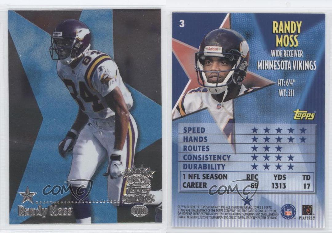 1999 Topps Stars #3 Randy Moss Minnesota Vikings Football Card | eBay