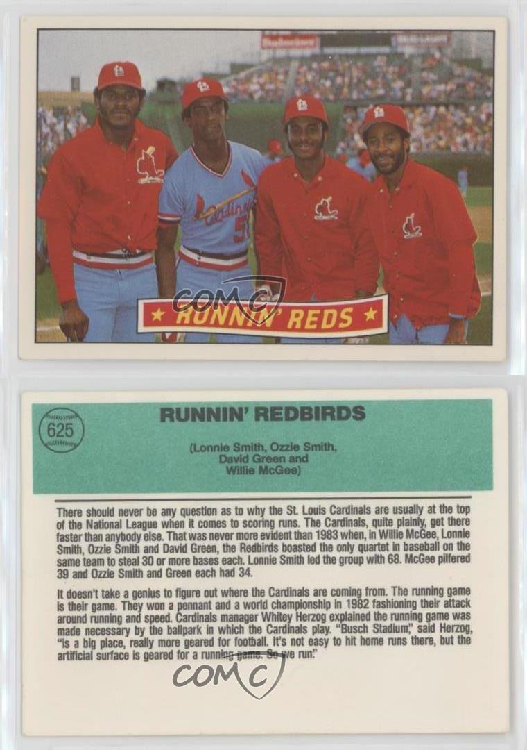 Smith, Ozzie; McGee, Willie; Smith, Lonnie; Green, David 1984 Donruss Card  - After the Game, Inc