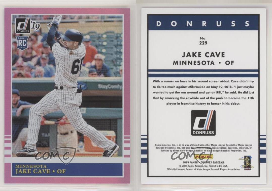 2019 Donruss #229 Jake Cave Minnesota Twins Retro 1985 Baseball Card