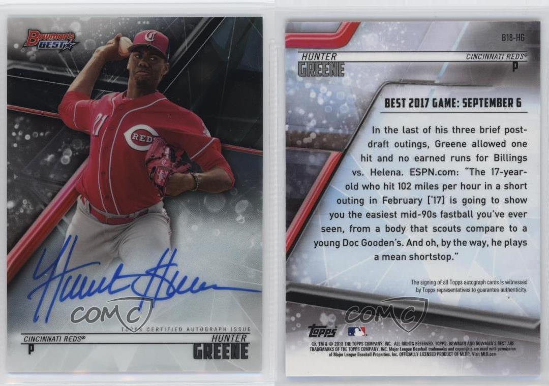 2018 Bowman's Best Best of 2018 Auto Hunter Greene #B18-HG Auto