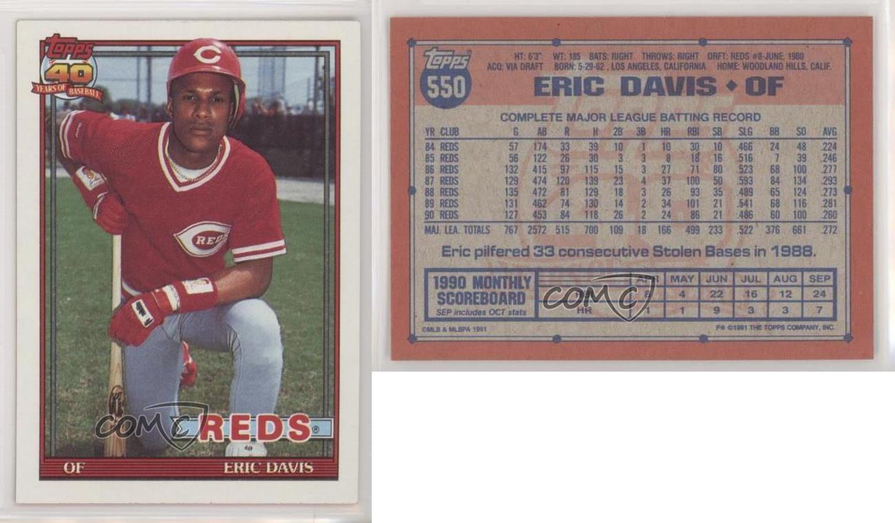 1991 Topps Eric Davis #550