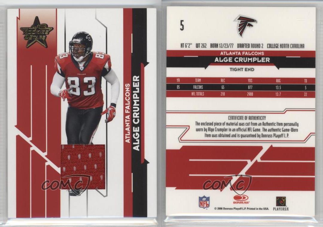 2006 Leaf Rookies & Stars #5 ALGE CRUMPLER Atlanta Falcons ~D2F