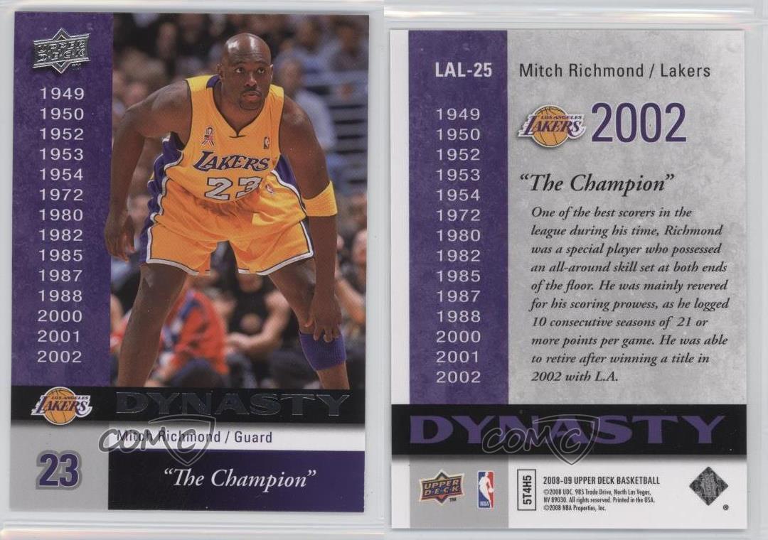 2008-09 Upper Deck Lakers Dynasty #LAL25 Mitch Richmond - NM-MT
