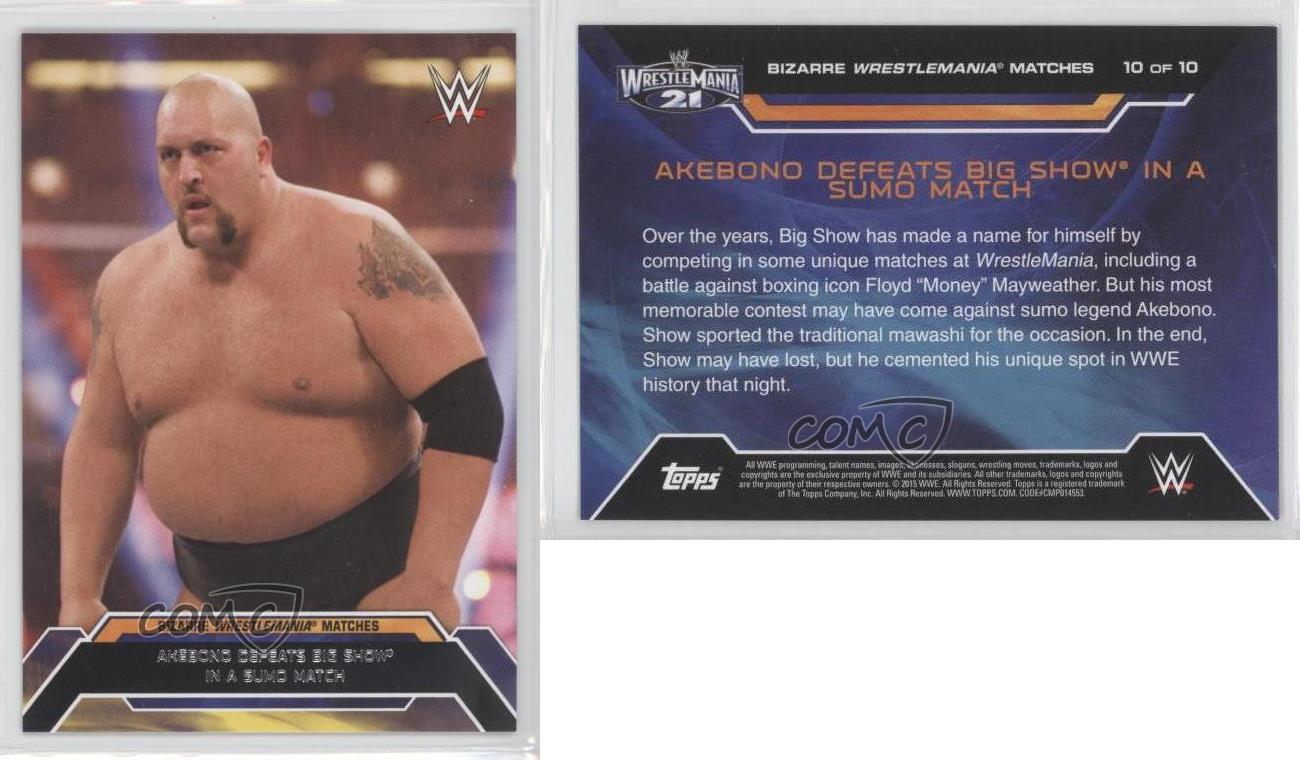 10 Cards 2015 Topps WWE Road to Wrestlemania Bizarre Matches INSERT Card set 