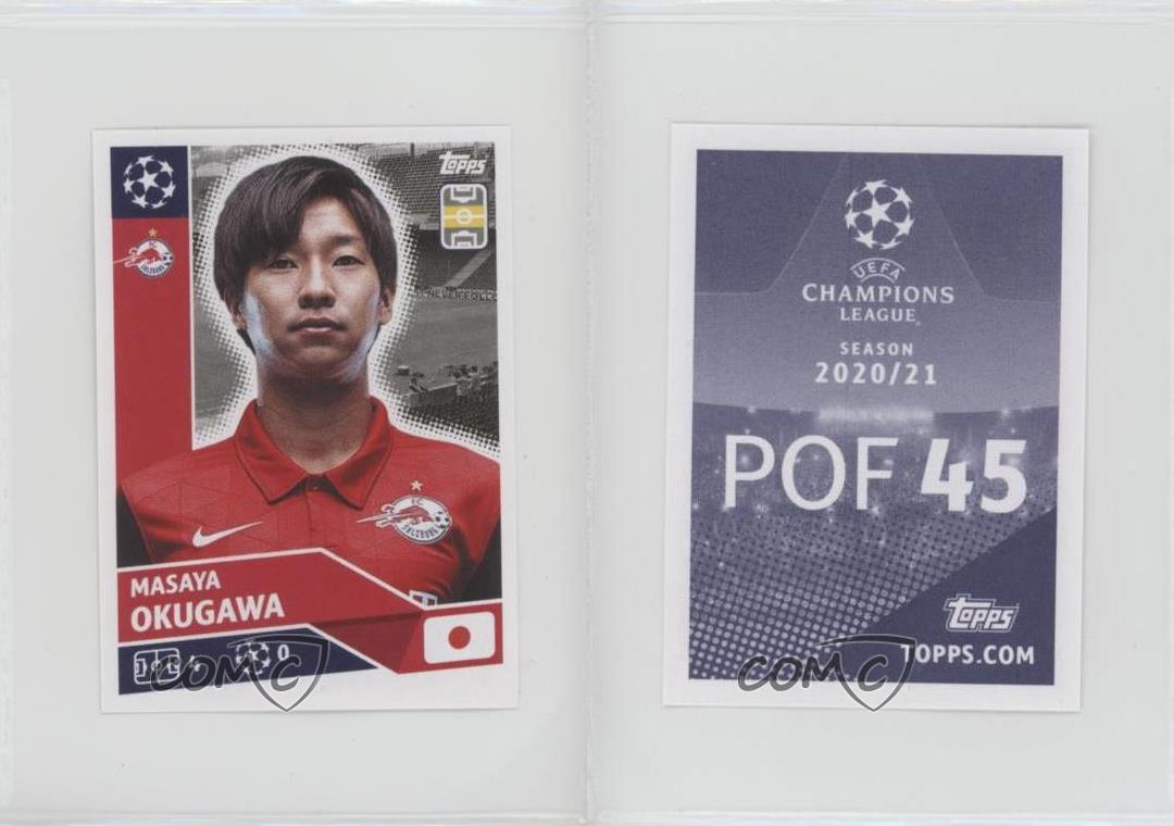 Masaya Okugawa Topps Champions League 2020/21 Sticker POF45 