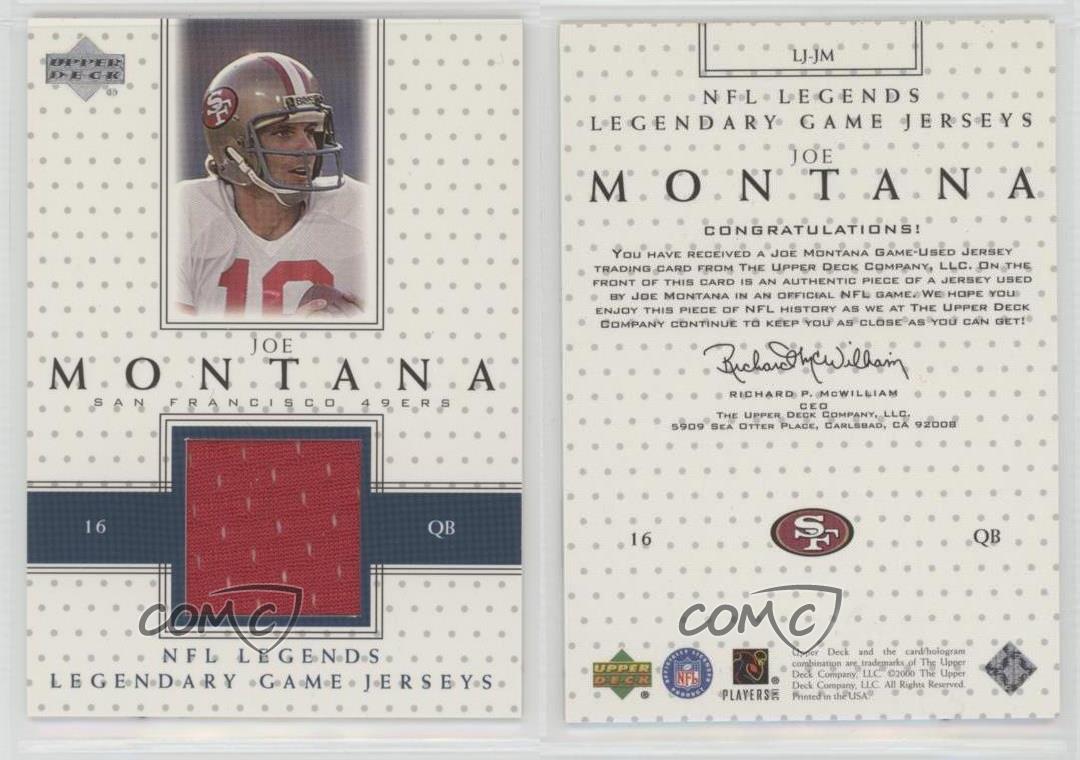 joe montana jersey card