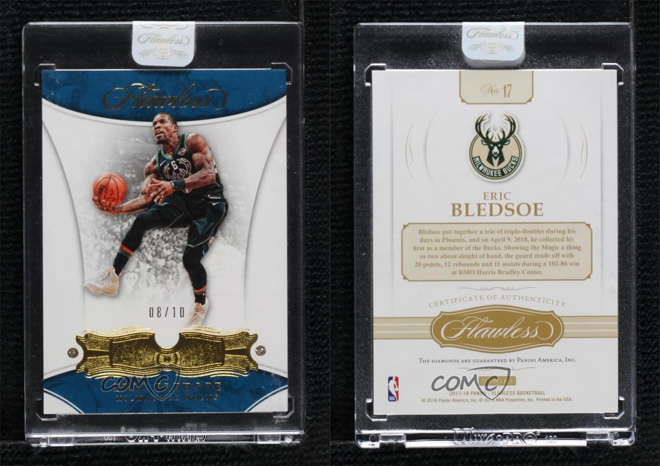 2017-18 Panini Flawless Double /10 Eric Bledsoe #17 - Photo 3 sur 3