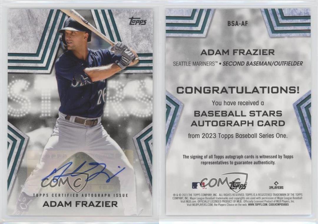 2023 Adam Frazier Topps Series 1 BASEBALL STARS AUTO AUTOGRAPH #BSA-AF