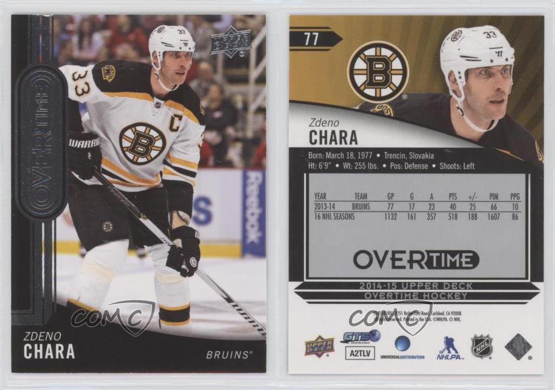 2014-15 Upper Deck Overtime Zdeno Chara #77 HOF - Picture 3 of 5