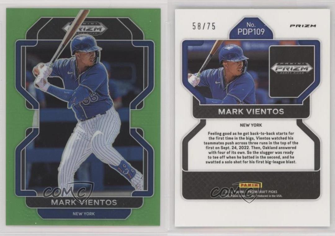 Panini Prizm Draft soldes Picks 2022 vert lime Prizm /75 Mark Vientos #PDP109