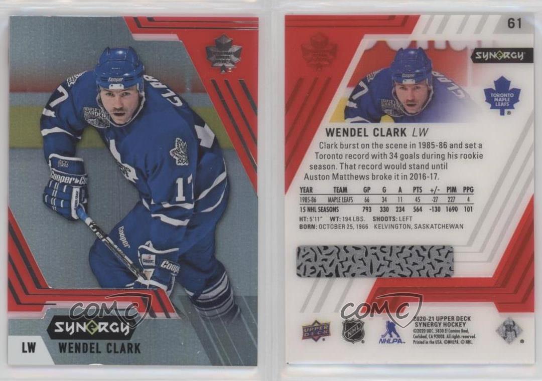 Upper Deck Synergy Legends Red Codes Wendel Clark #61 2020-21 - Imagen 4 de 4