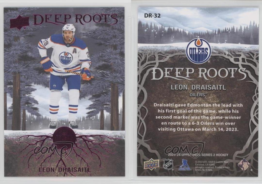 2023-24 Upper Deck Series 2 Deep Roots Purple Leon Draisaitl #DR-32