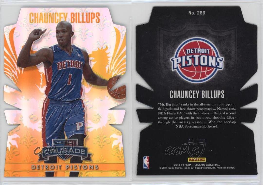 2013-14 Panini Crusade Crusade Orange Die-Cut /99 Chauncey Billups #266 HOF - Picture 3 of 4