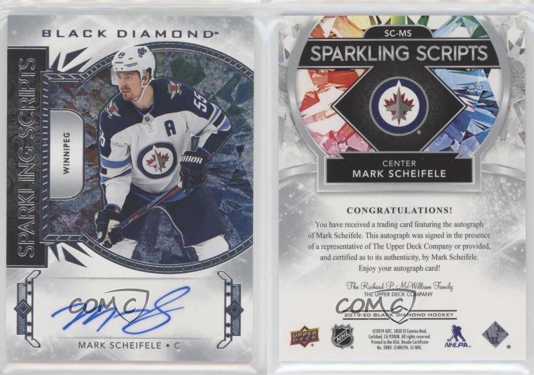 2019 Upper Deck Black Diamond Sparkling Scripts Mark Scheifele Autograph