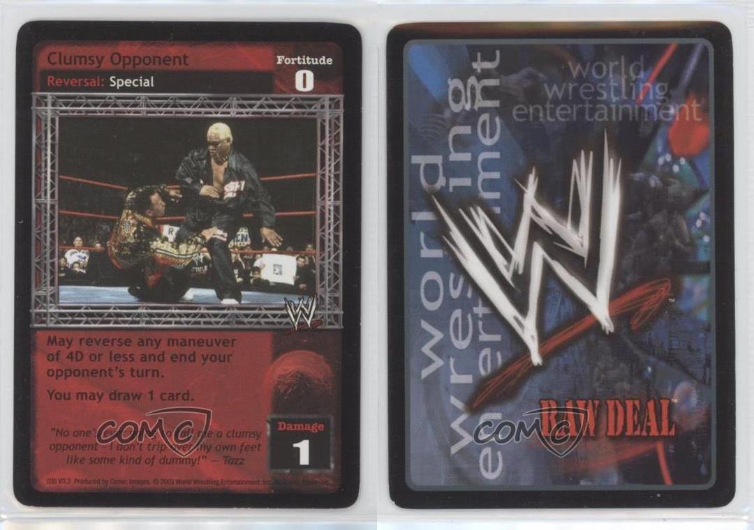 2002 WWE Raw Deal Trading Card Game Expansion 33 Clumsy Opponent #36V3.3