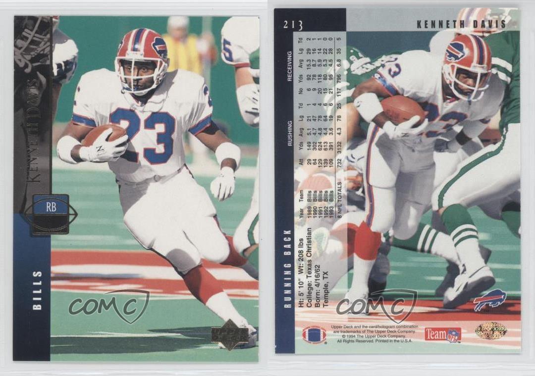 1994 Upper Deck 213 Davis Buffalo Bills Football Card eBay