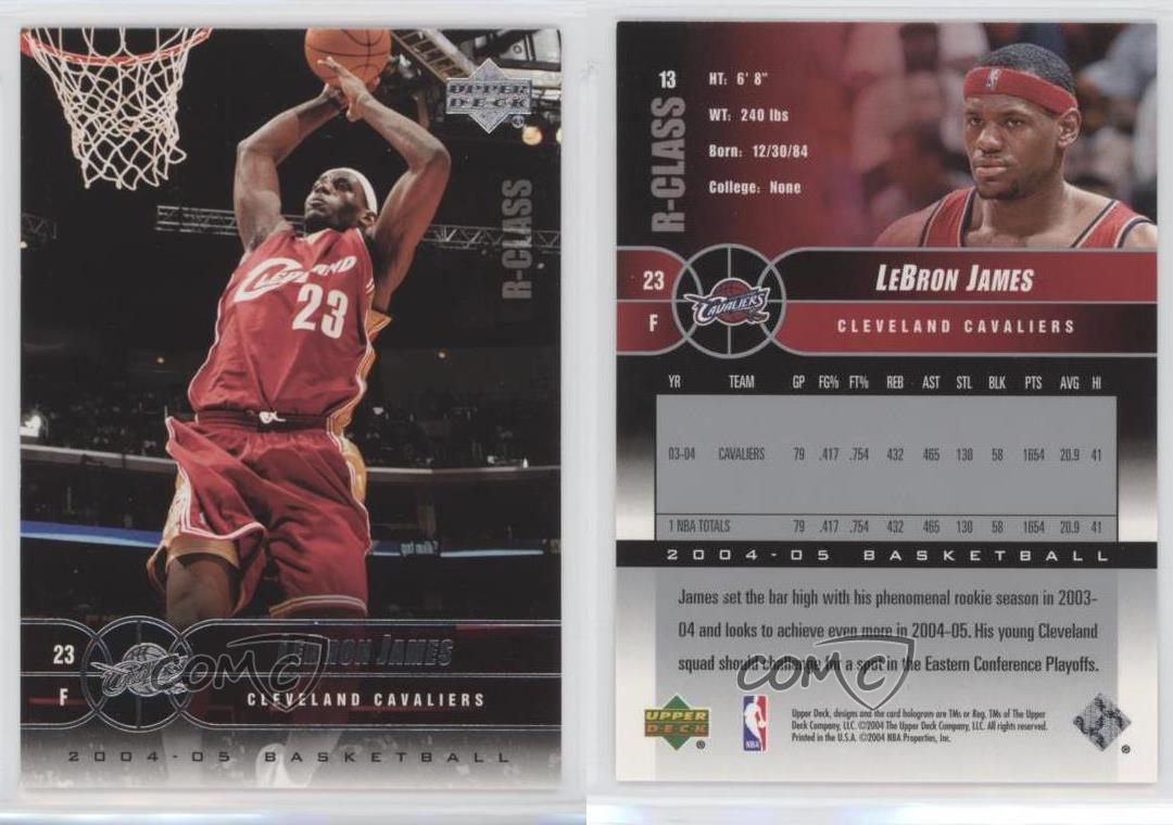 upper deck 2004 lebron james