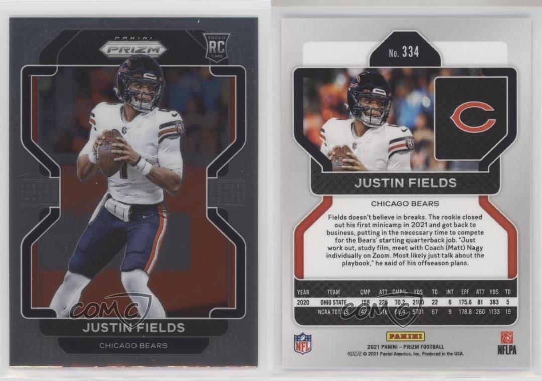 Justin Fields 2021 Panini Prizm New Recruits Rookie Card #NR-4 Chicago Bears