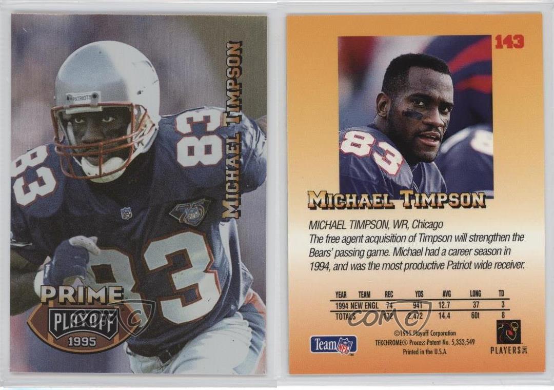1995 Playoff Prime 143 Michael Timpson Chicago Bears Philadelphia
