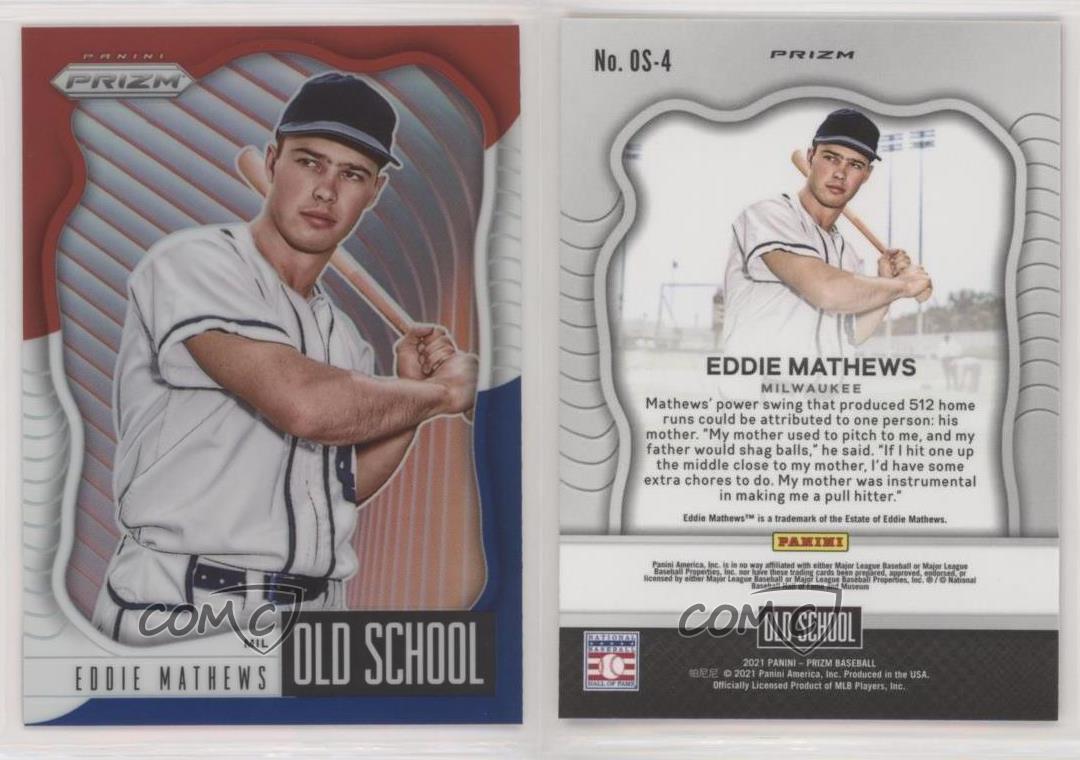 2021 PANINI PRIZM OLD SCHOOL EDDIE MATHEWS #OS-4 Milwaukee