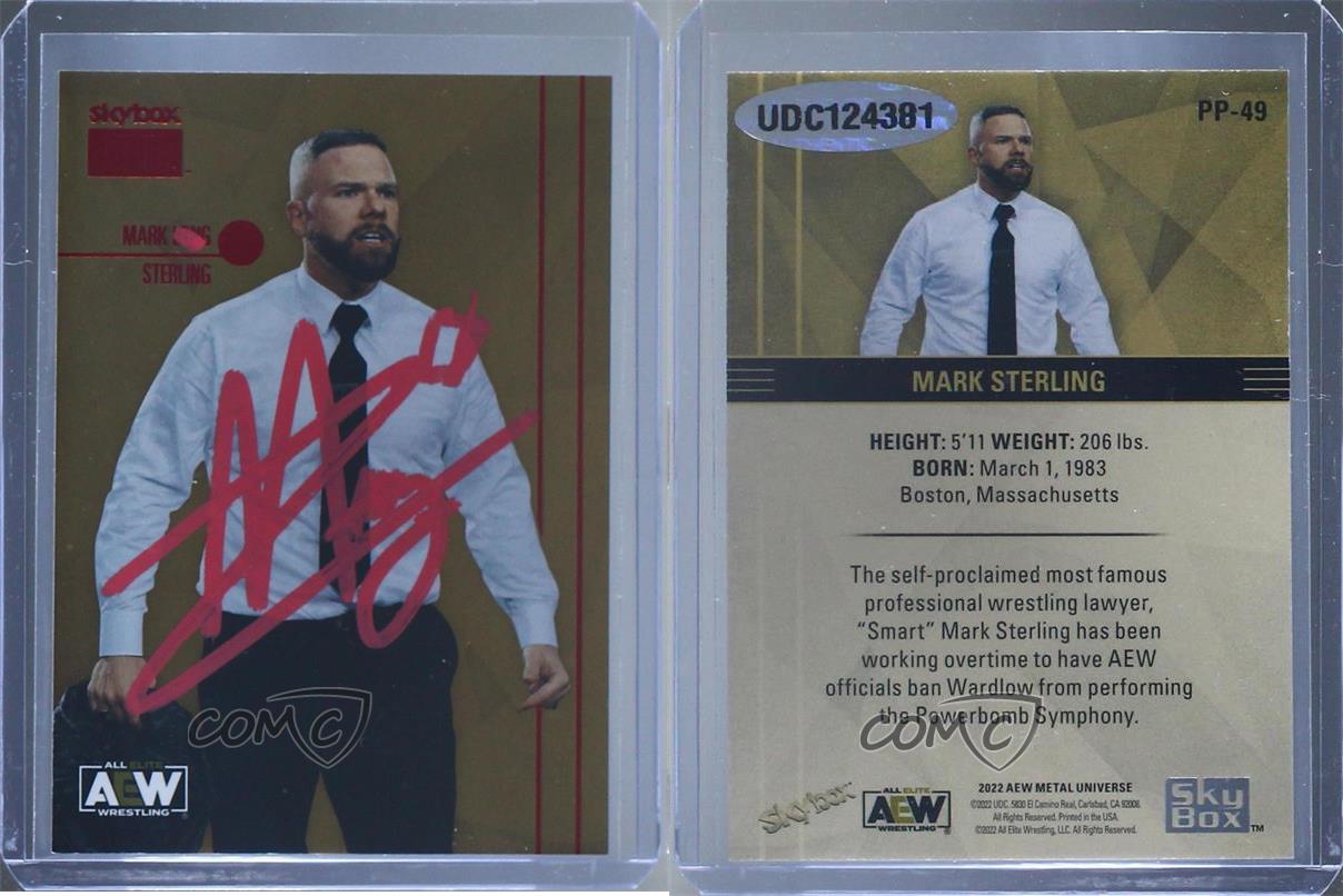 Skybox Metal Universe 2022 AEW All Elite Wrestling Premium Mark Sterling Auto - Imagen 3 de 4