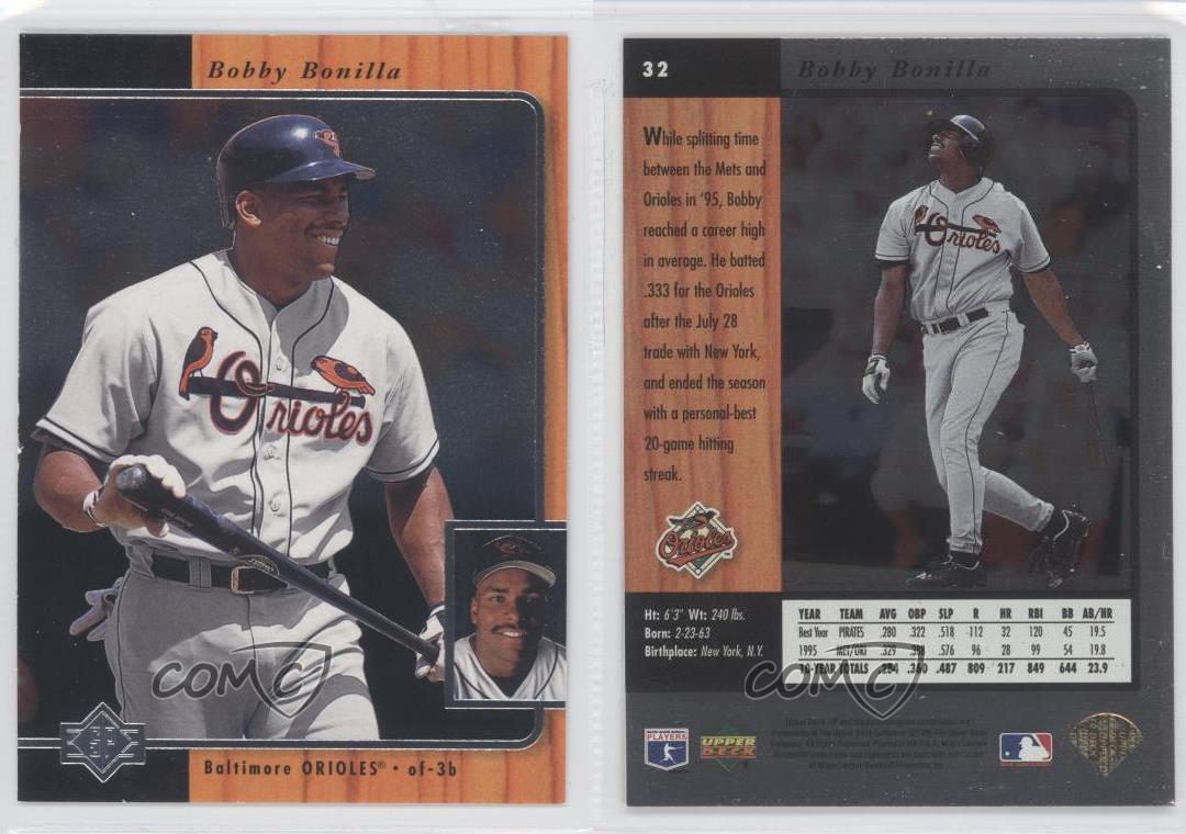 1996 SP #32 Bobby Bonilla Baltimore Orioles Baseball Card | eBay