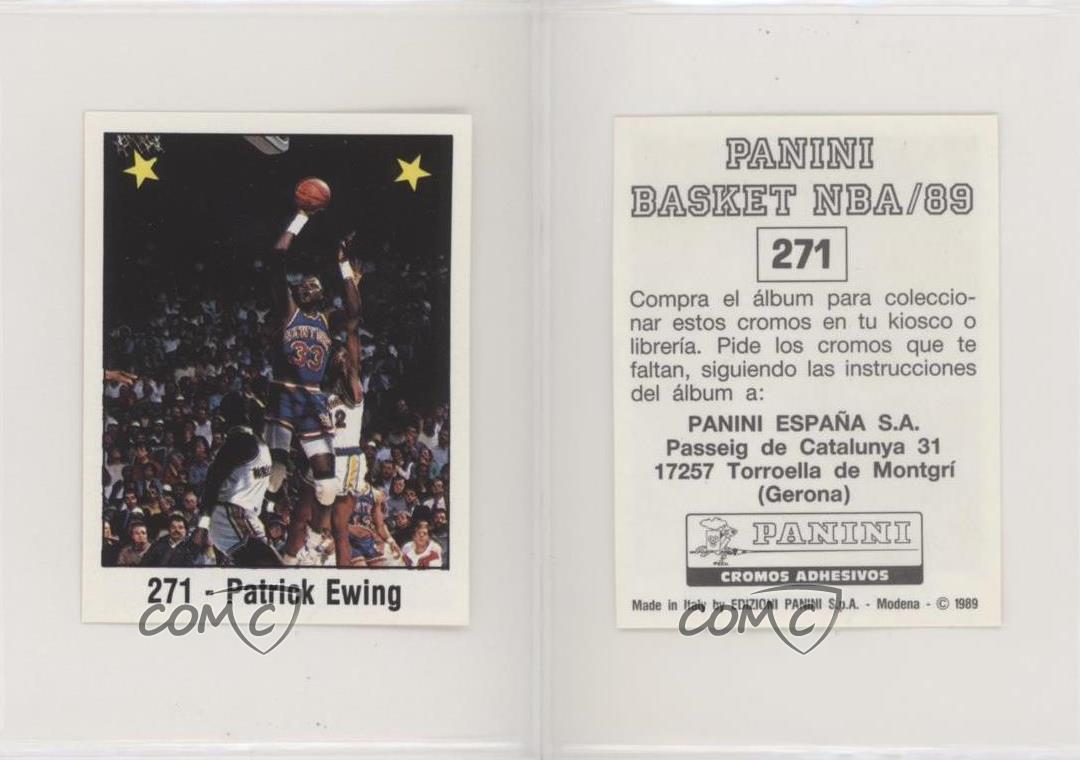 1988-89 Panini Stickers Spanish Patrick Ewing #271 HOF | eBay