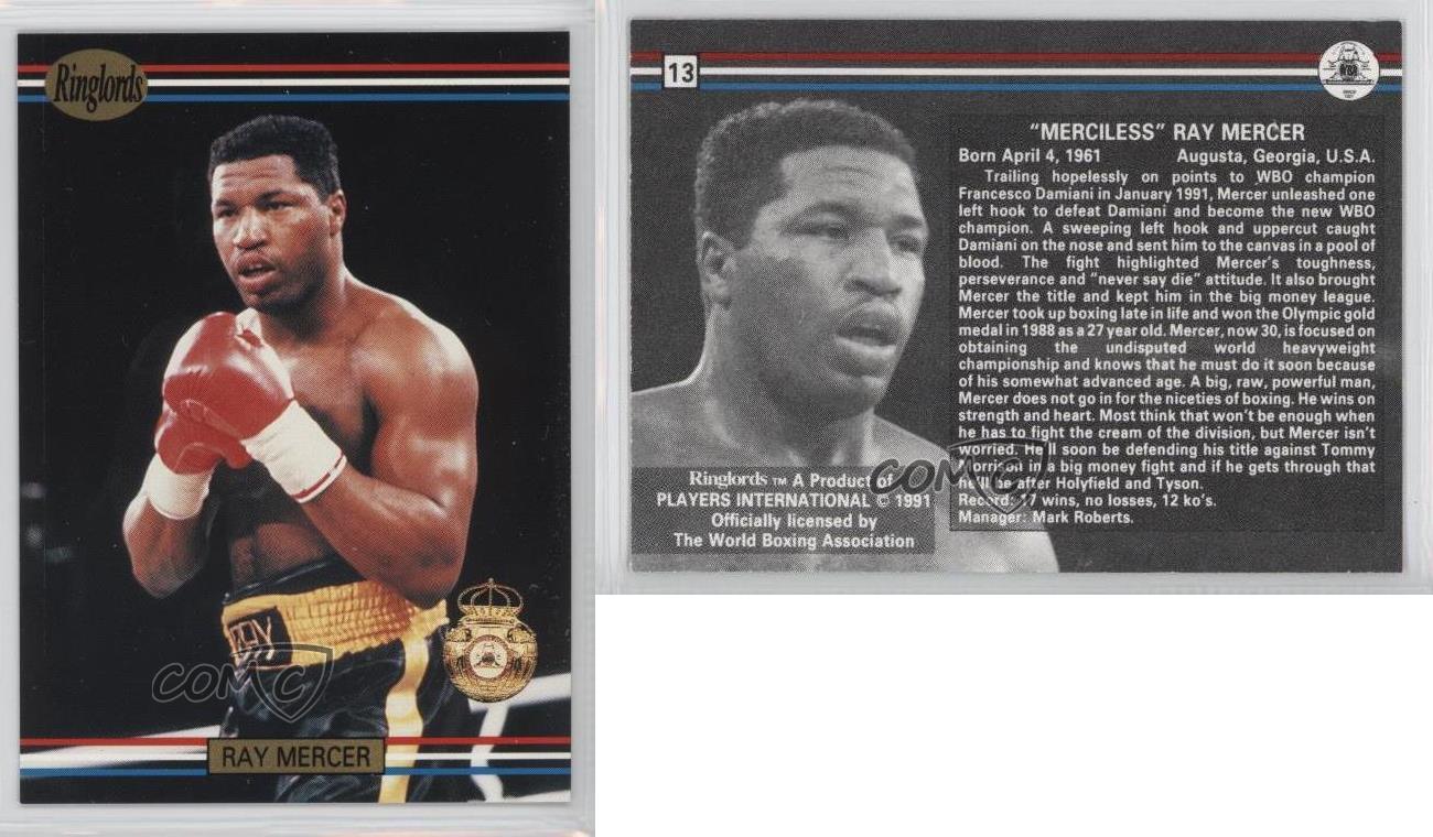 RINGLORDS 1991 "MERCILESS" RAY MERCER #13 TRADING CARD MINT 