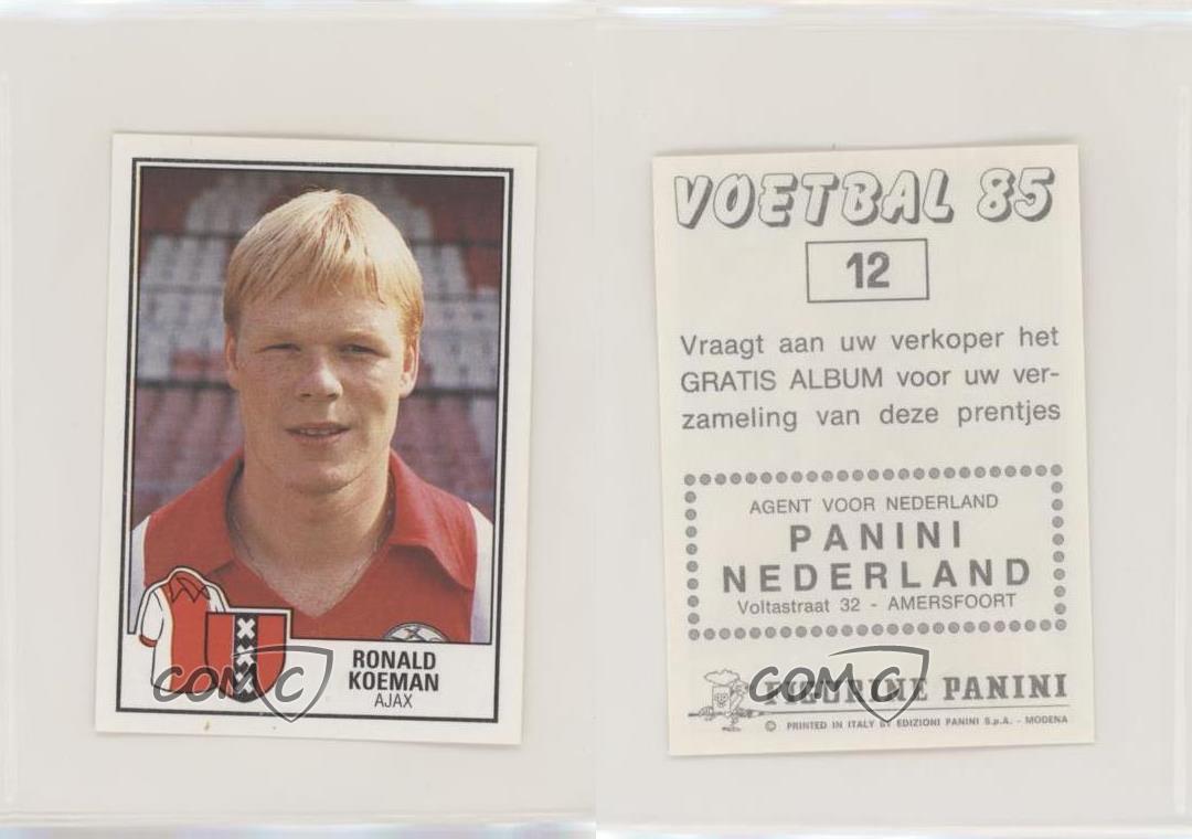 1985 Panini Nederland Voetbal 85 Ronald Koeman #12