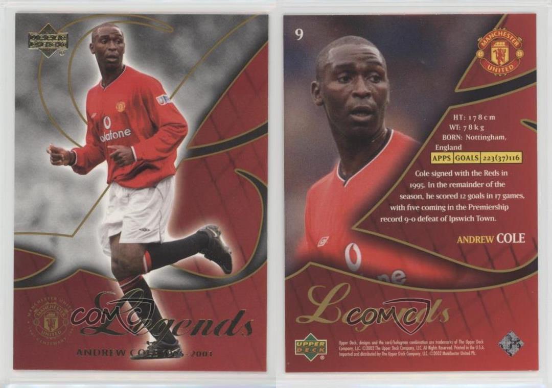 légendaire Lineup Upper Deck Manchester United – Andrew Cole LL12 
