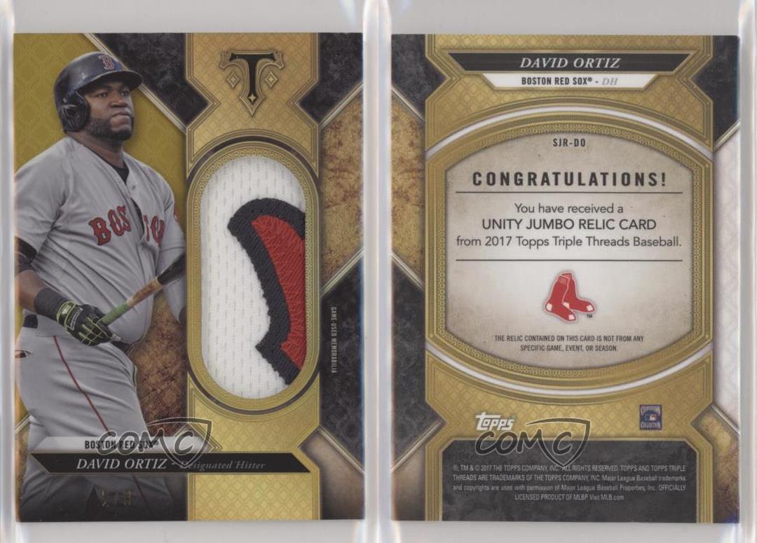 2017 Topps Triple Threads Single Jumbo Relics Gold /9 David Ortiz ショッピング人気商品 MLB2017 TOPPS TRIPLE THREADS 野球/サッカーゲーム