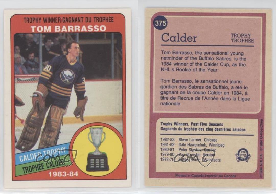 1984-85 O-Pee-Chee Tom Barrasso #375 Rookie RC HOF