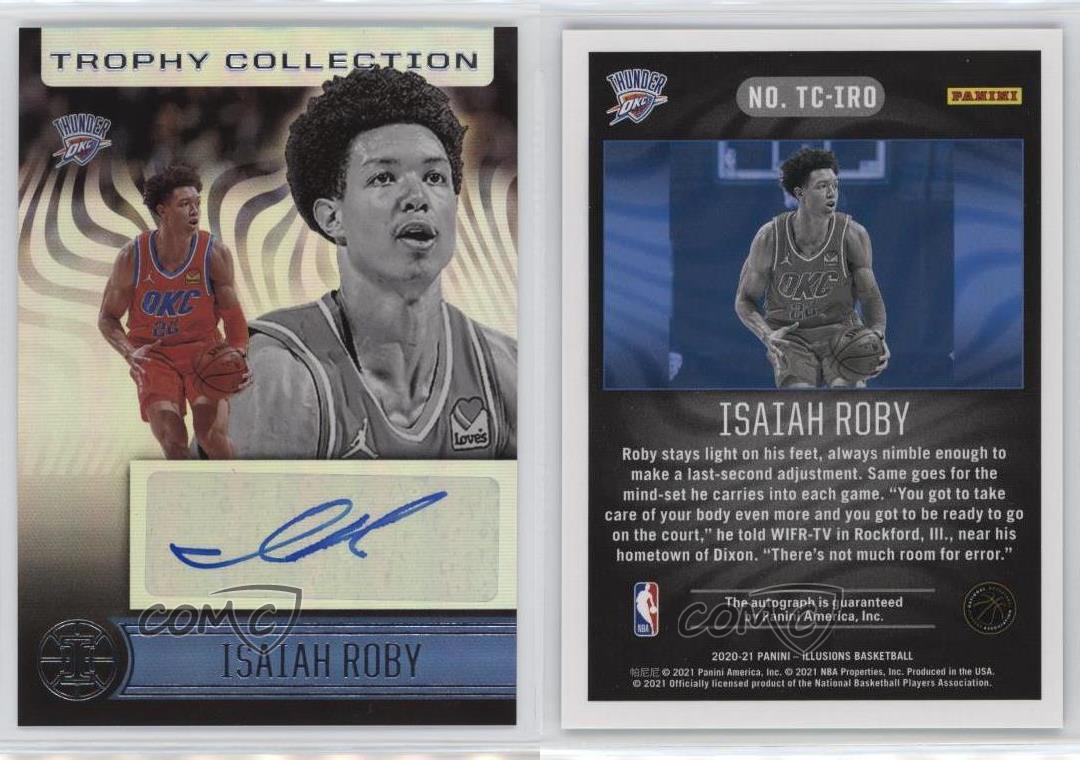 Collection Trophée Panini Illusions 2020-21 signatures boutiques Isaiah Roby #TC-IRO Auto