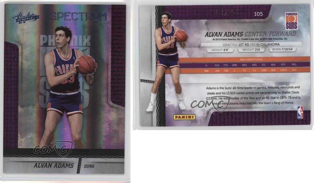 thumbnail 3 - 2009-10 Absolute Memorabilia Platinum Spectrum /25 Alvan Adams #105