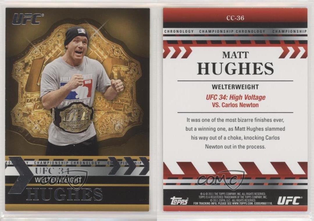 2011 Topps UFC Title Shot Championship Chronology Matt Hughes #CC-36