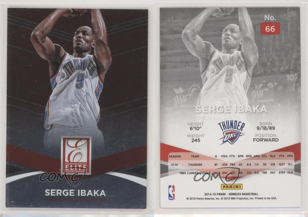 2014-15 Panini Donruss Elite Set Serge Ibaka #66 - Picture 3 of 3