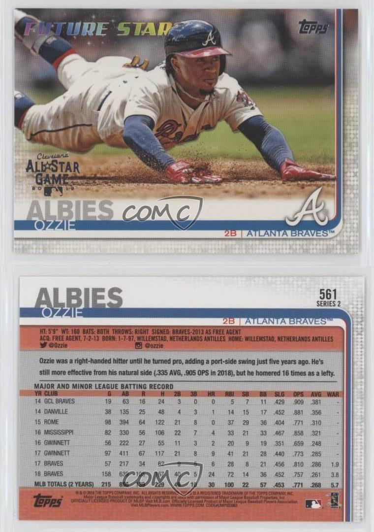 Ozzie Albies (Atlanta Braves) Limited Edition 2019 MLB 6 Figure #/3600 -  CLARKtoys