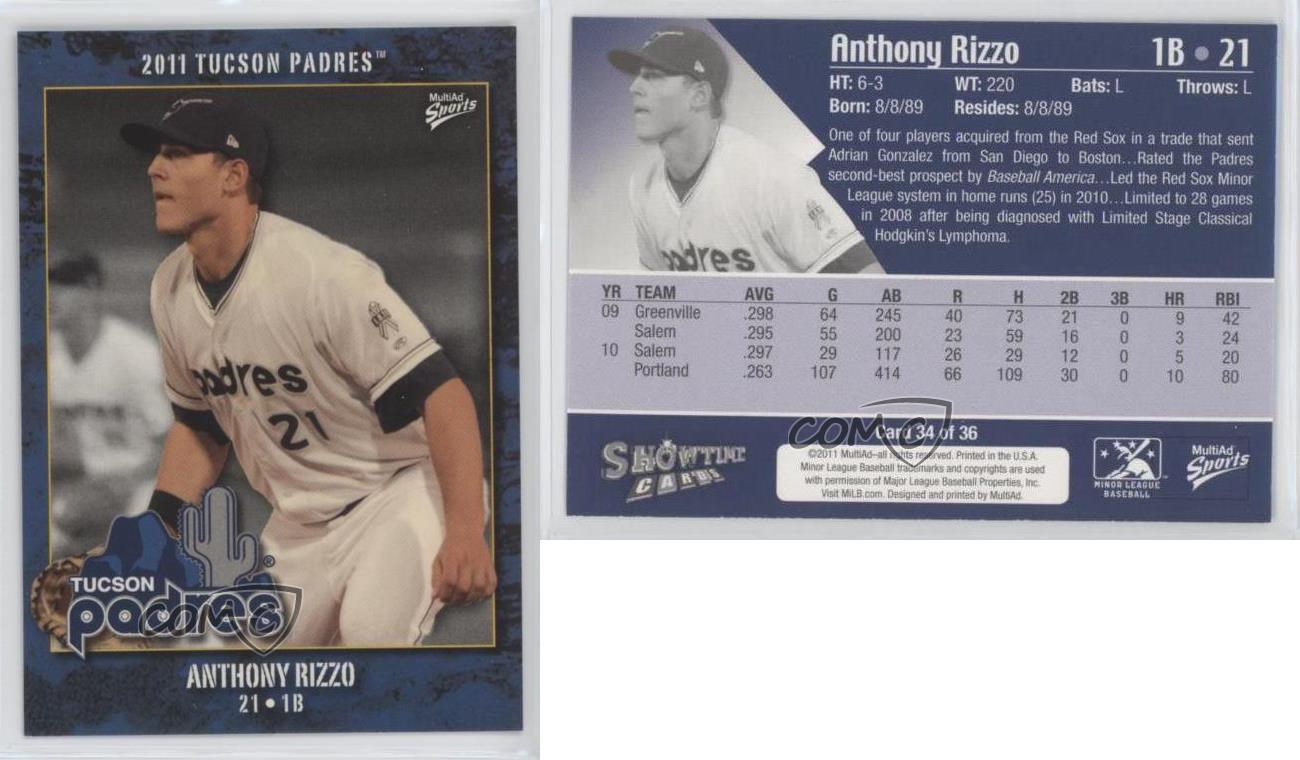 2011 Tucson Padres Anthony Rizzo – Go Sports Cards