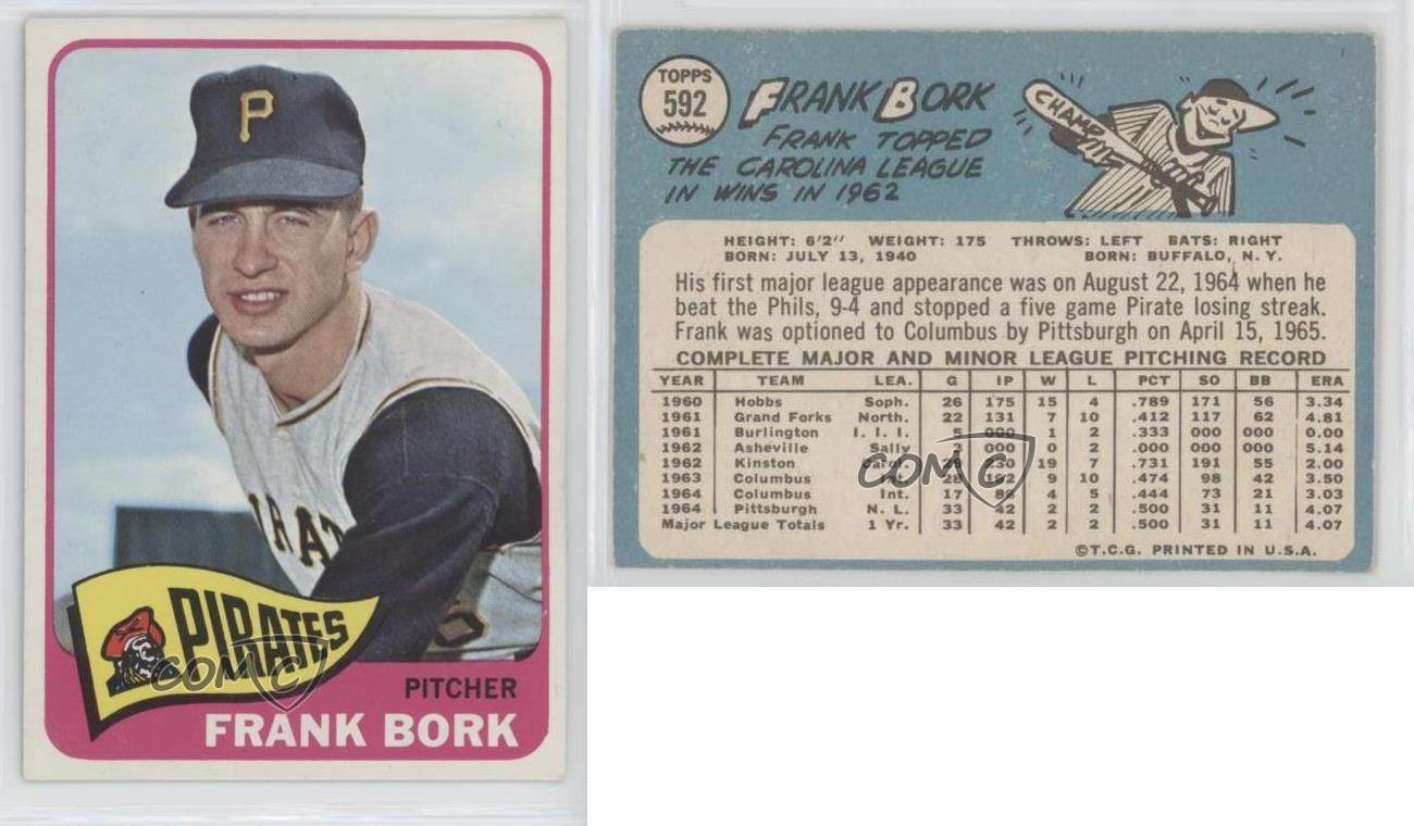 1965 Topps High collections # Frank Bork #592 Rookie RC