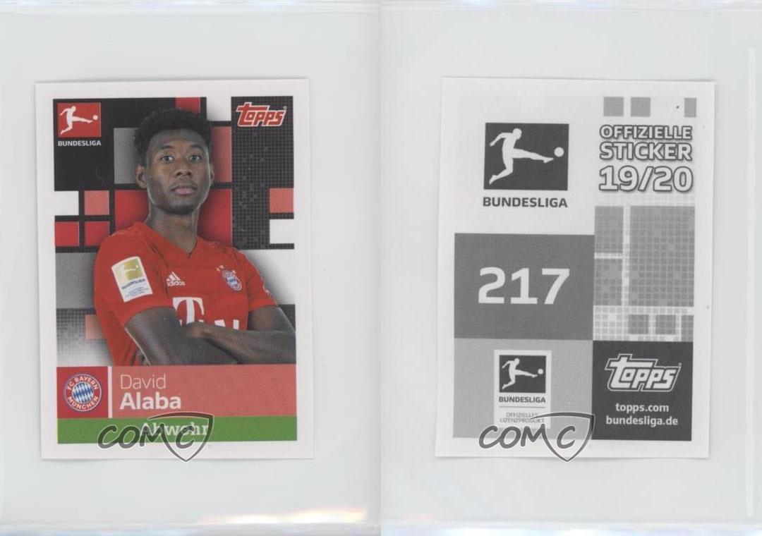 TOPPS Bundesliga 2017/2018 David Alaba Sticker 216 